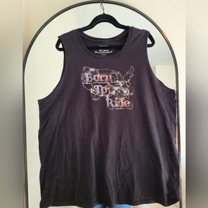 Torrid 'Born to Ride' Graphic Tank Top, EUC